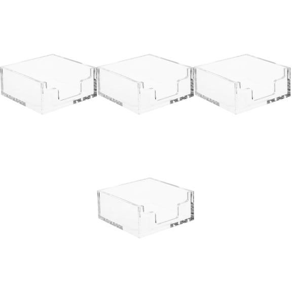 4 Count Tissue Box Modern Napkin Holders for Tables Clear Tray