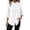 White, variant on Mandarin Stand Collar Full Button Up Roll Tab Sleeve Chest Pocket Asymmetric High Low Hem Crinkle Cotton Linen Shirt for Women Spring Summer Casual Office Wear