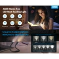 thumbnail image 2 of Lampe de Lecture, Lampe de Lecture LED AMIR pour Lecture au Lit Luminosité Réglable Rechargeable Lampe de Lecture pour Cou pour Lecture Tricot Camping Réparation Cadeau de Noël, 2 of 9