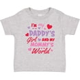 thumbnail image 3 of Inktastic Valentine's Day I'm My Daddy's Girl and My Mommy's World Girls Baby T-Shirt, 3 of 5