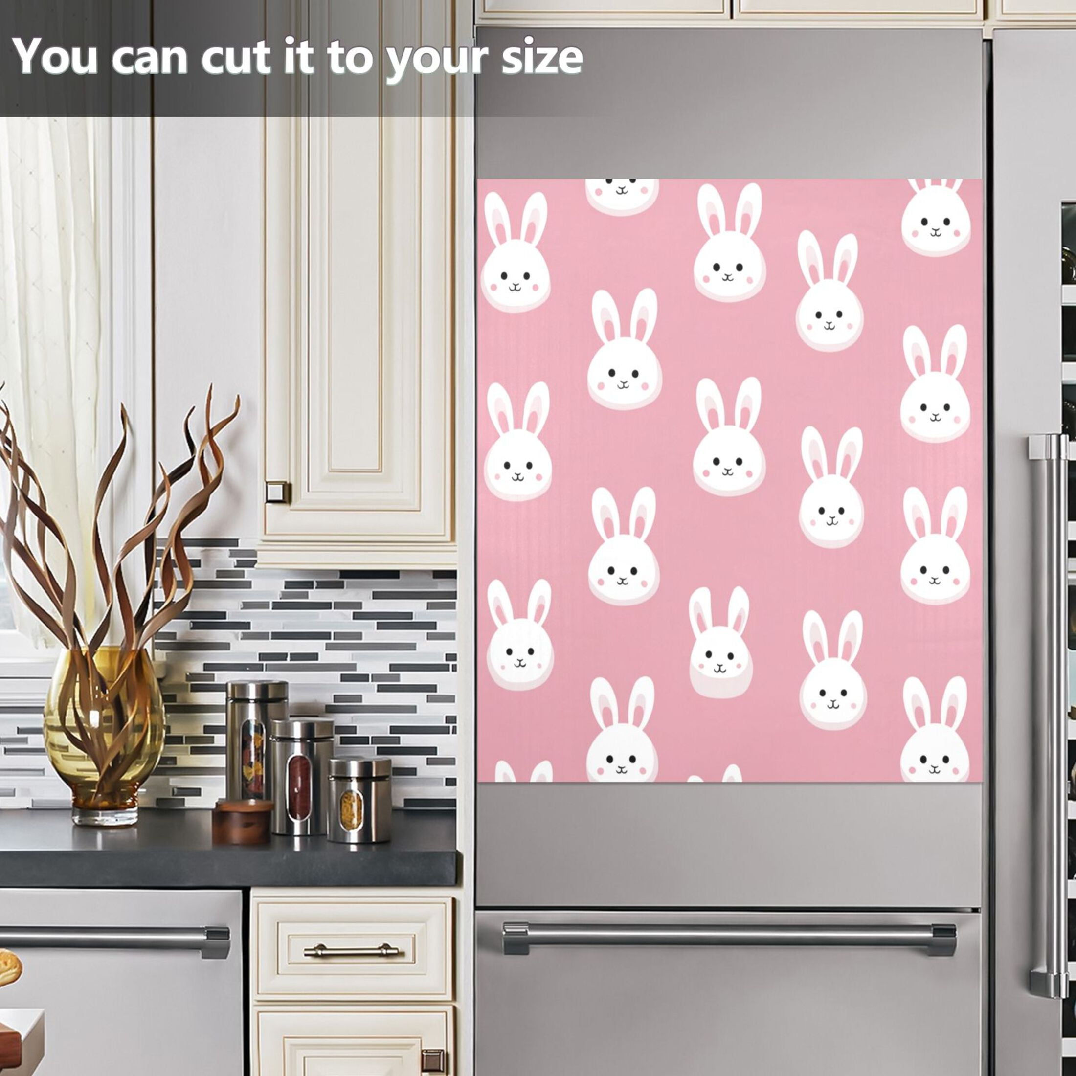 Dishwasher Sticker Magnetic Dishwasher Sticker Magnetic Decorative Sticker Refrigerator Sticker Dishwasher Decorative Stickers White Rabbits