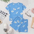 thumbnail image 6 of ITSAME Outfit Set for Girls, Short Sleeve Tee and Shorts 2-Piece Active Fit Floral Print Summer Fashion Casual Set Multicolor 14-15T, 6 of 8