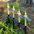 Solar Window Candles With Candlesticks Holders, 4 Packs