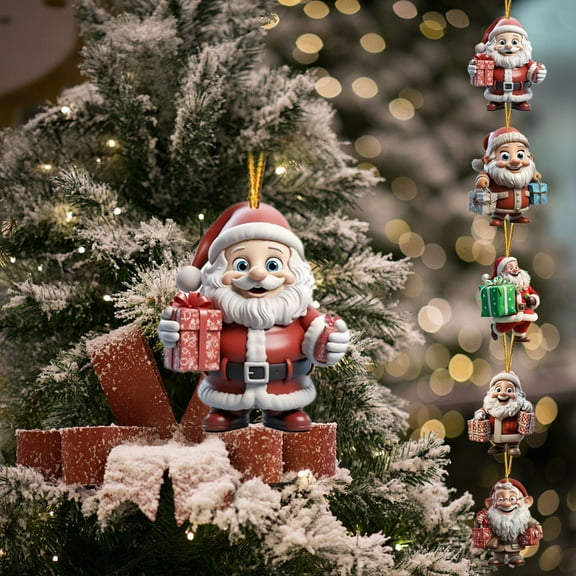 Nkmbld Santa Claus Ornaments Christmas Tree Decoration Hanging Ornament for Home Office Table Xmas Party Pendant, Unique Xmas Gifts Exchange Decorations