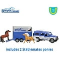 thumbnail image 6 of Breyer Horses Farms Land Rover and Tag-a-Long Trailer and Horses Playset | Die Cast Land Rover | 3.25” H x 10.5” L x 2.5” D | 2 Stablemates Horses Included | 1:32 Scale | Model #59216, Multi, 6 of 7