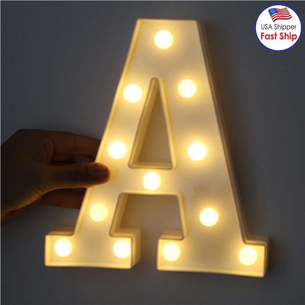 D Home Collections Lighted 12 LED Letters Marquee Sign Wall Decor