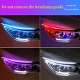 thumbnail image 3 of tiras de luces LED RGB que fluyen DRL, lámpara de señal de giro con aplicación remota RGB, luces LED de circulación diurna flexibles para faros delanteros de automóvil, impermeables, 3 of 4