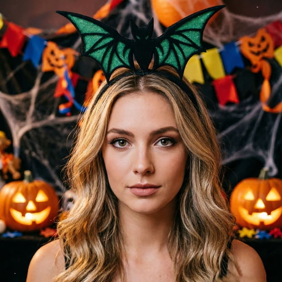 Halloween Bat Ear Headband Felt Costume Accessory A 1pc