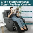 thumbnail image 3 of 3-in-1 Recliner Seat Cushion with Lumbar Support Pillow & Footrest, Multi-Functional Adjustable Height 2" to 6" for You to Choose, Non-Slip Memory Foam Chair Cushion for Elderly, Black, 3 of 14