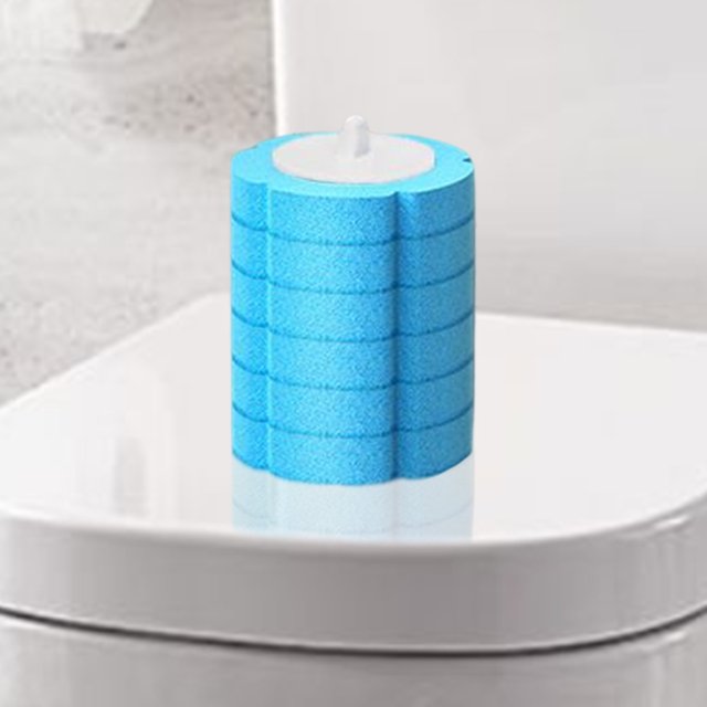 Juegos de escobillas para inodoro Escobilla de baño No Dead Corner Escobilla desechable para baño (cabezal de cepillo Ocean de 6 piezas)