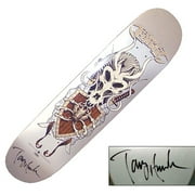 Tony Hawk Hand-Signed Dragon Shield Silver Skateboard