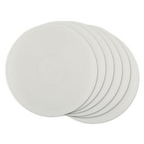 DII White Round PP Woven Placemat Set of 6