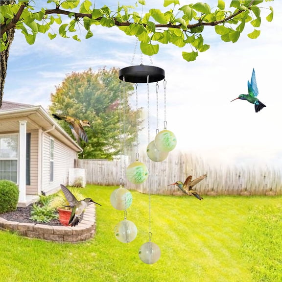 Yatlte Hummingbird Feeders, Charming Wind Chimes Hummingbird Feeders, New Hummingbird Feeders for Outdoors Hanging Bee Proof and Bird Feeders for Outdoors, Garden Decor for Outside