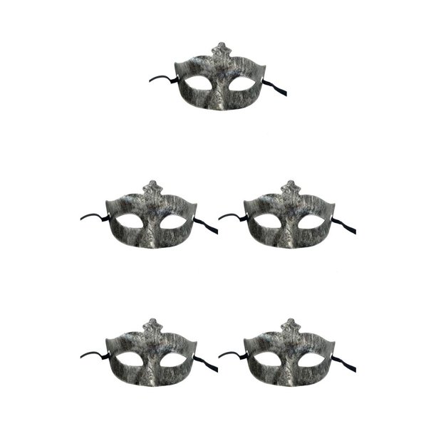 Sonducket Media cara Retro Masque Masquerade Disfraces Mardi Gras Fiesta veneciana Actuación Cumpleaños Halloween plata antigua Type2 NO2 Sonducket CBP372943