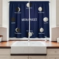 thumbnail image 2 of Ambesonne Half Moon Kitchen Curtains, Crescent Phase Astronomy, 55"x39", Violet Blue Tan, 2 of 3