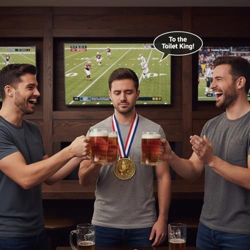 Last Place Award Medal – 3 Inch Funny Gag Trophy with Ribbon – Loser Prize for Parties, Fantasy Leagues, Office Games & White Elephant Gifts