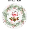thumbnail image 3 of Merry Christmas Tablecloth Round Table Cover Washable Polyester Table Cloth for Kitchen Party Picnic Dining Decor 60 Inch, 3 of 6