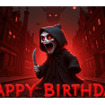 thumbnail image 7 of Scary Design Birthday Banner Horror Theme Gothic for Halloween Party Celebration Indoor Decoration, 7 of 7