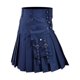thumbnail image 2 of Hombres Cortos Estilo Falda Color Sólido Snap Sujetador Plisado Casual Kilt con Bolsillos Poliéster Unisex Uso Diario, 2 of 6
