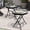 Black, variant on 2 with Tempered Glass Top 18" Folding Outdoor Side Tables Set of 2 Small Glass Patio End Tables for Porch Yard Balcony Deck Lawn Dining Garden (Black)