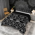 thumbnail image 2 of Erosebridal Bohemian Black Paisley Full Size Comforter Sets, Hippie Elephant Bedding Sets, Black Reversible 3pcs, 1 Comforter and 2 Pillowcases, 2 of 6
