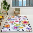 thumbnail image 2 of Crawling Indoor Carpet Play Mat Bright Watercolor Floral for Living Room Bedroom Educational Nursery Floor Mat Area Rug 60x39inch, 2 of 6
