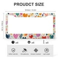 thumbnail image 3 of License Plate Cover Colorful Hearts Customized Decor Car Tag 2 PCS Cartoon Sweet Hearts Aluminum Metal License Plate Frame Gift for Dad, 3 of 6