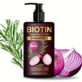 thumbnail image 2 of Onion Biotin Rosemary Shampoo, Onion & Rosemary Shampoo, Rosemary Oil Natural Repair for Women Boost Shine & Scalp Health, Hair Care Moisturize Clean 3 In 1 for All Hair Type, 5.07 Fl Oz, 2 of 8