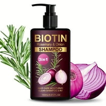 HHBEAUTY Onion & Rosemary Hair Shampoo: Biotin Infused Shampoo for Hair Loss and Thinning Hair - Promotes Healthier, Thicker and Stronger Hair for Women and Men