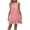 Pink, variant on XUNKUSGA Summer Dresses for Women 2026 Trendy Tie Back Crew Neck Sleeveless Tank Dress Classic Soild Color Ruffle Hem Flowy Mini Dress for Party,Blue,S