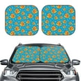 thumbnail image 2 of Windshield Sun Shade, Bright Golden Cartoon Fish Foldable Car Sun Shade Windshield For Front, 2 Pieces, 2 of 4