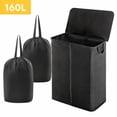 thumbnail image 6 of Norcho 160L Double Laundry Hamper with Lid, Divided Laundry Basket with Removable Bags and Handles, Large Separated Clothes Basket, Black, 6 of 10