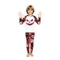 thumbnail image 2 of Halloween Family Pajamas Matching Sets Festival Soft Two Piece Sets Pjs Matching Sets Long Sleeve Cute Funny Pumpkin face Ghost Fashion Matching Holiday Pajamas Boy 5-6 Years, 2 of 4