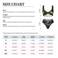 thumbnail image 5 of PAYOHTO Women's Cross Front Bikini Set with High Elasticity Soft Padding Abstract Pattern Pixel Game Style Bathing Suit Crop Top Swimsuit, 5 of 9