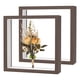 thumbnail image 1 of Marco de Flores Secas de 2 Piezas, 8 x 8 Pulgadas Marco Flotante de Madera Acrílica Doble para Flores Secas [Café], 1 of 1