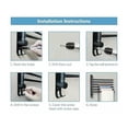 thumbnail image 5 of Sturdy and Durable Swivel Towel Rack, Space Saving Swing Out Towel Holder for Bedroom, Bathroom, Closet, Easy Installation SUS304 Stainless Steel Towel Bar (32CM), 5 of 5