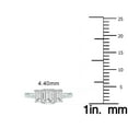 thumbnail image 4 of SZUL Women's 1/2 CTW Three Stone Emerald Cut Lab Grown Diamond Ring in 14K White Gold, 4 of 5
