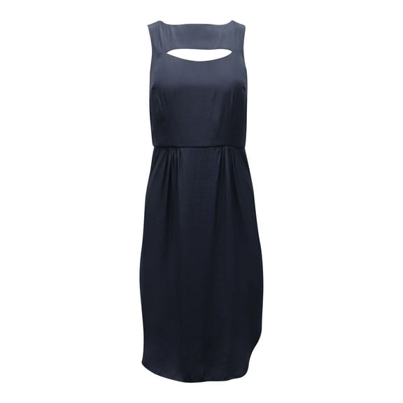 Pre-Owned Ulla Johnson Cut-Out Sleeveless Midi Dress in Navy Blue Polyester