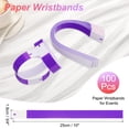 thumbnail image 2 of Uxcell 100Pcs Pulseras de Papel para Eventos, Impermeables, Prevención de Reutilización, Pulsera de Identificación para Eventos, Fiesta, Concierto, Entrada al Bar (Lavanda), 2 of 7
