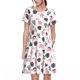 thumbnail image 1 of Balery Cute Dinosaur Vestidos sueltos de manga corta para mujer, vestidos de verano 2025, vestidos casuales de corte A con vuelo., 1 of 6