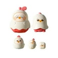 thumbnail image 4 of 5 Piezas Muñecas Anidadas Juegos de Apilamiento de Muñecas Matryoshka Rusas, Lindo Patrón de Animales de Dibujos Animados, Juguete Montessori Muñecas Blanco Baoblaze Muñeca rusa, 4 of 8
