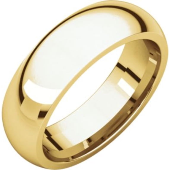 6mm Comfort Fit Band in 18k Yellow Gold - Size 9.5