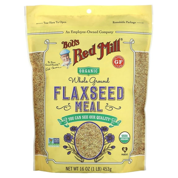 Bob's Red Mill Gluten Free Organic Flaxseed Meal 16 oz Pack of 2
