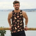 thumbnail image 6 of Susaid Labrador Retriever Dog Print Men's Sleeveless Workout Running Tank Top Dry Fit Athletic Gym Sports Swim Beach Muscle Bodybuilding Shirts-XX-Large, 6 of 7
