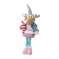 thumbnail image 3 of Adorno navideño de muñeco de nieve, dibujo, coleccionable, muñeco de peluche, figura navideña de pie Alce, 3 of 9
