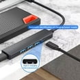 thumbnail image 2 of 5-Port USB 3.0 Hub, Ultra-Slim USB Hub with USB-A Powered Port, Data USB Splitter Charging Supported Compatible with MacBook, Laptop, Surface Pro, PS4, PC, Flash Drive, Mobile HDD, 2 of 5