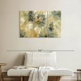thumbnail image 2 of Elephant Stock Secret Garden Blooms Wall Art - Horizontal Multi Panel Canvas - Living Room Wall Decor - Abstract Multi Panel - Blue And Yellow Decor By Silvia Vassileva - 38" x 24", 2 of 8