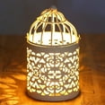 thumbnail image 3 of Metal Tealight Candle Holder Hanging Lanterns Birdcage Candlestick Home Decor, 3 of 7