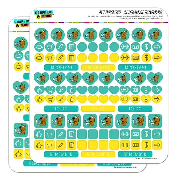 Scooby-Doo Ruh Roh Planner Calendar Scrapbooking Crafting Sticker Set