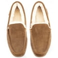 thumbnail image 2 of Parfeying Men's Indoor Outdoor Sheepskin Moccasins Slippers Memory Foam Driving Style Shoes, 2 of 8